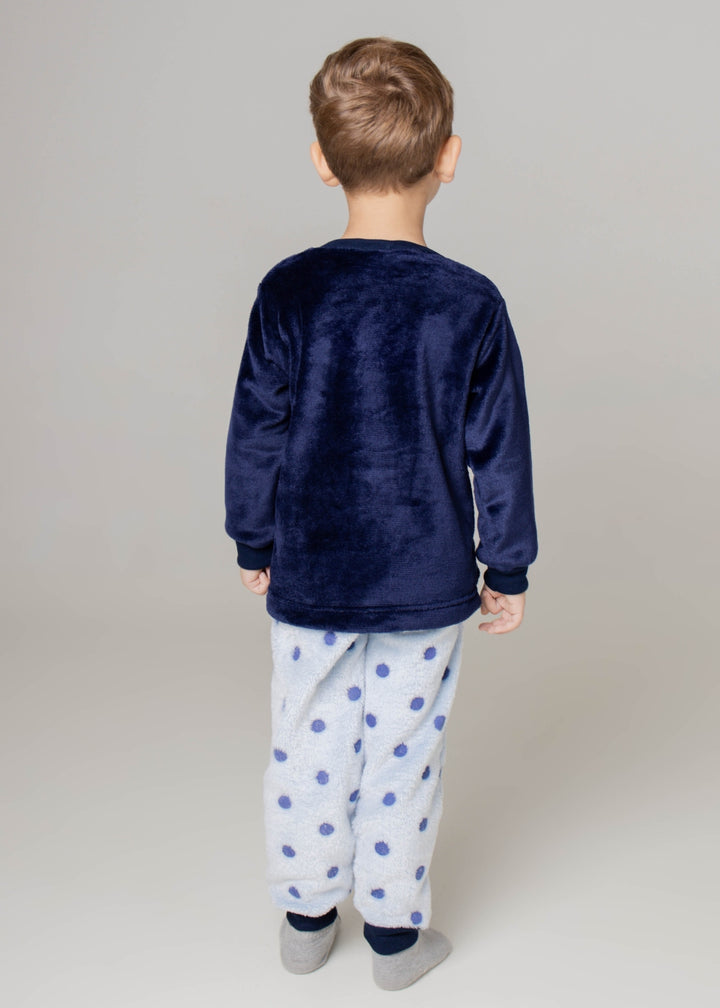 Pijama Infantil Masculino Menino Inverno Fleece Soft Longo