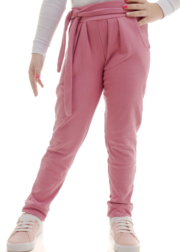 Calça Moletom Feminino Infantil Menina Juvenil Quente Para O Frio