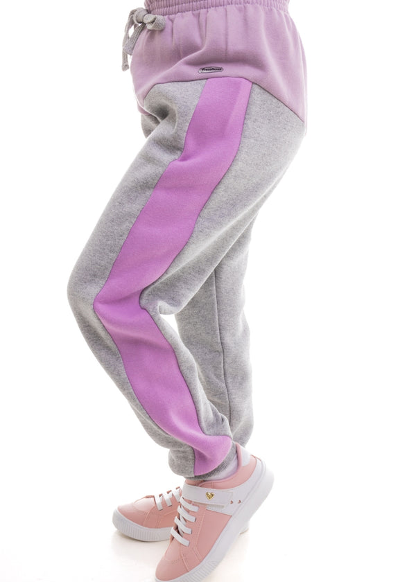 Calça Moletom Feminino Infantil Menina Juvenil Quente Para O Frio