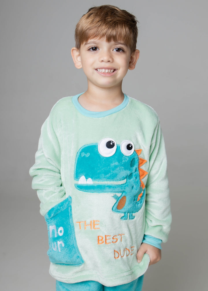 Pijama Infantil Masculino Menino Inverno Fleece Soft Longo