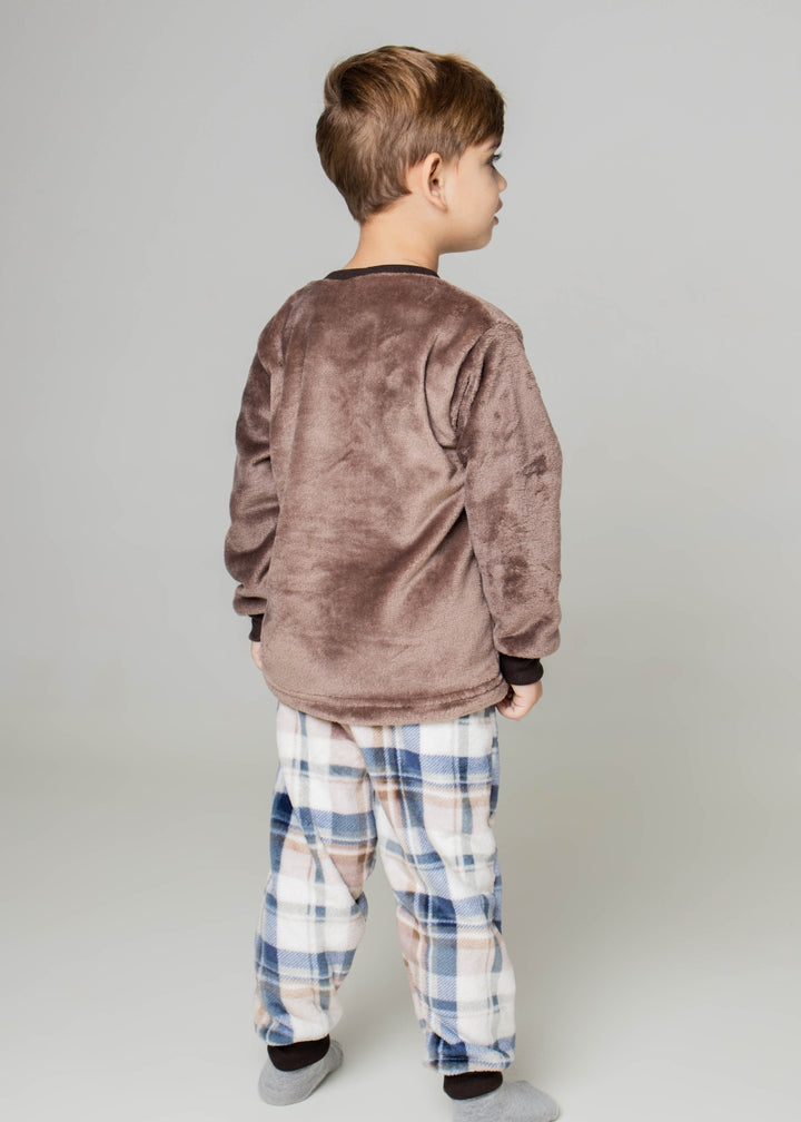 Pijama Infantil Masculino Menino Inverno Fleece Soft Longo