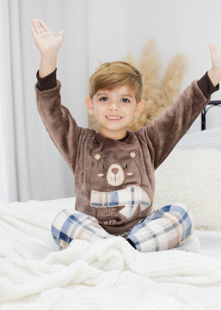 Pijama Infantil Masculino Menino Inverno Fleece Soft Longo