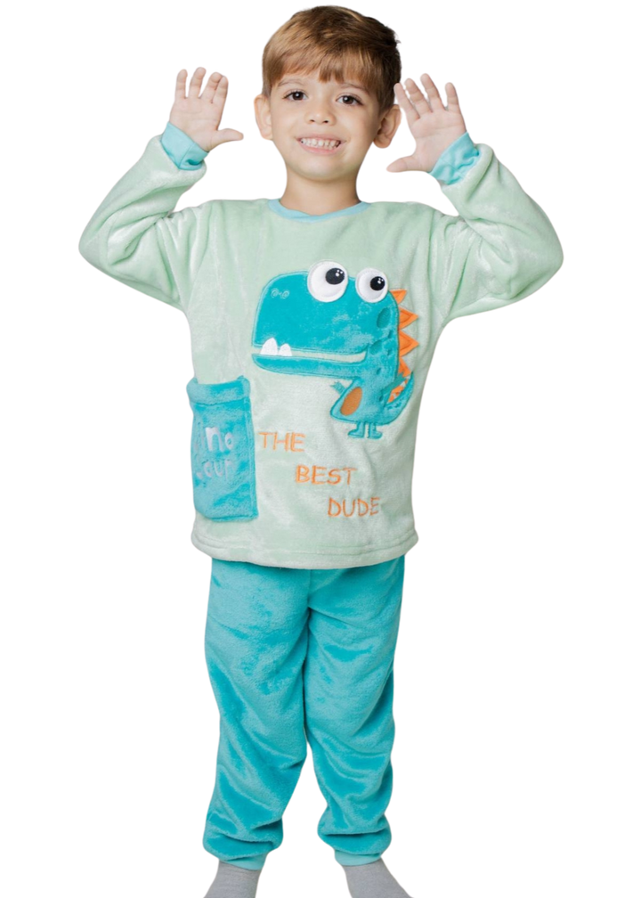 Pijama Infantil Masculino Menino Inverno Fleece Soft Longo