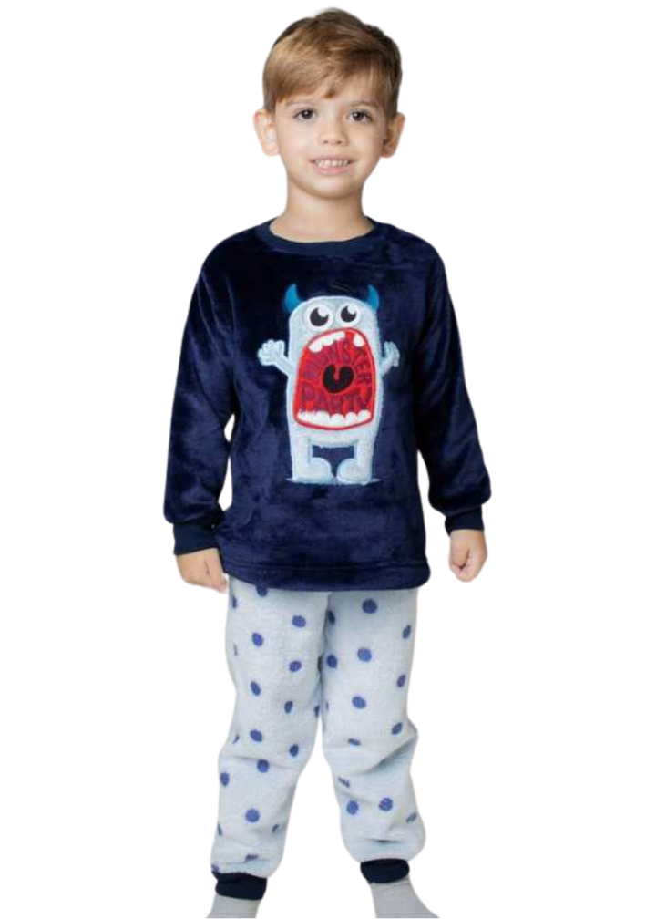 Pijama Infantil Masculino Menino Inverno Fleece Soft Longo