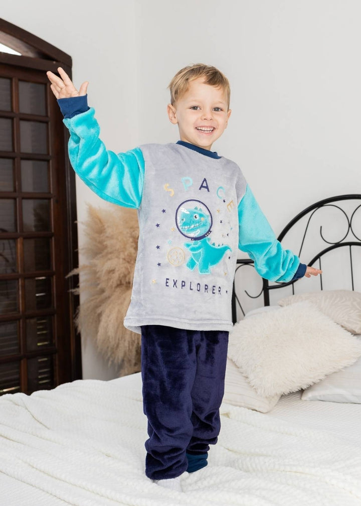 Pijama Infantil Masculino Menino Inverno Fleece Soft Longo