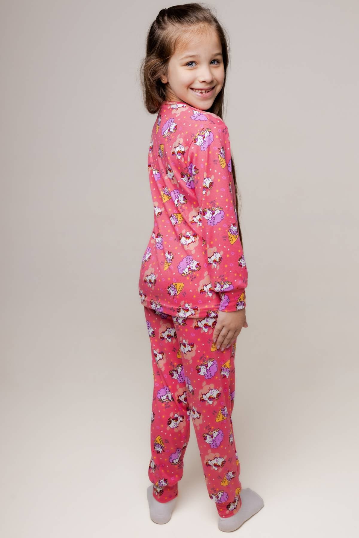 Pijama Suede Estampado Feminino Infantil