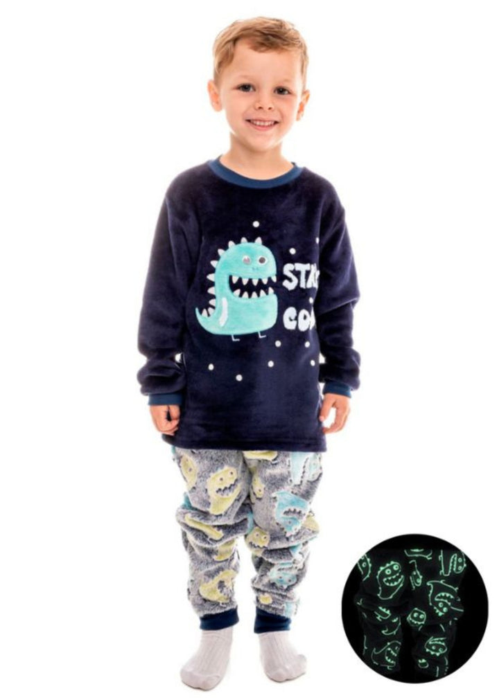 Pijama Infantil Masculino Menino Inverno Fleece Soft Longo