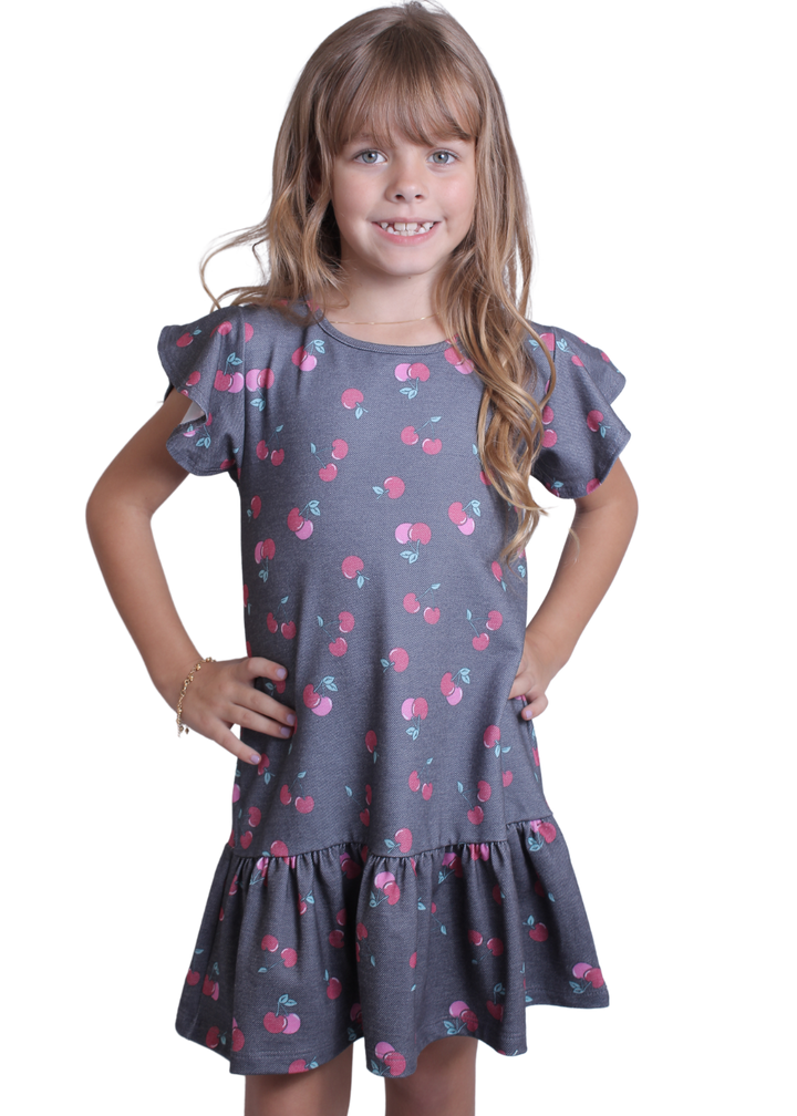 VESTIDO INFANTIL FEMININO MENINAS JUVENIL POLYESTER/ELASTANO