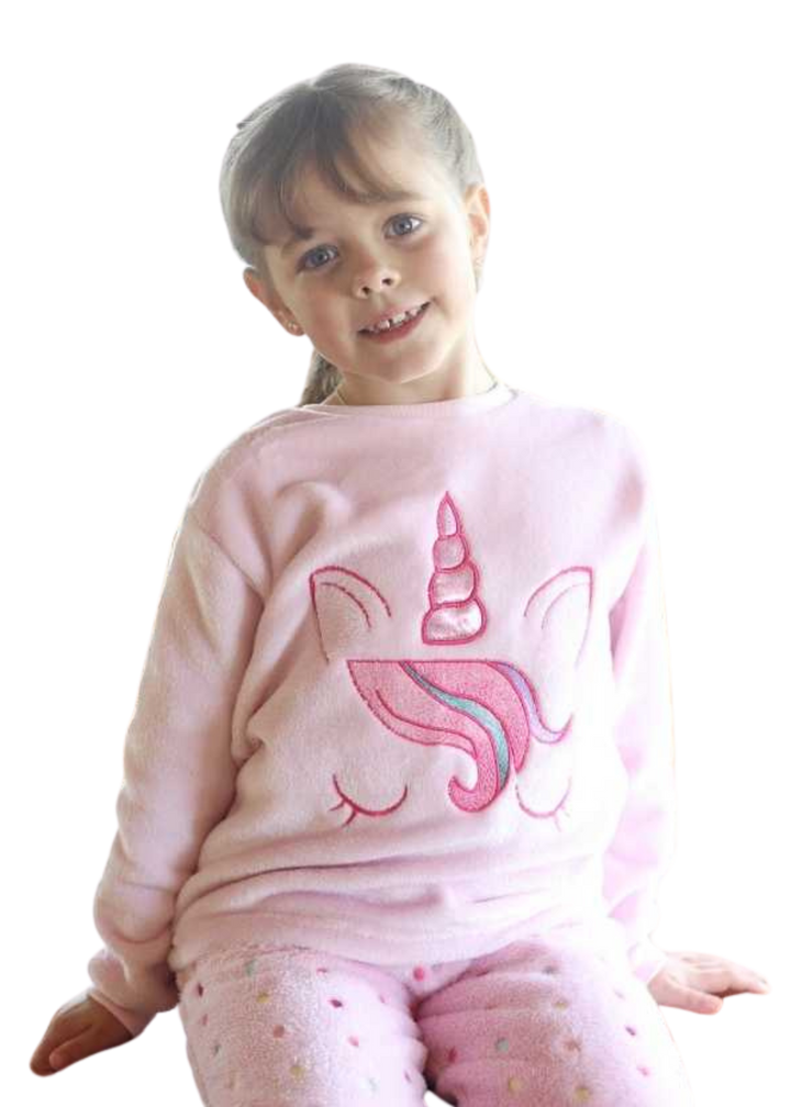 Pijama Infantil Feminino Meninas Inverno Fleece Soft Plush Longo