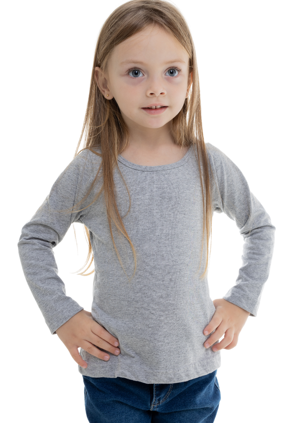 BLUSA INFANTIL MANGA LONGA MENINAS FEMININA JUVENIL 100% ALGODÃO