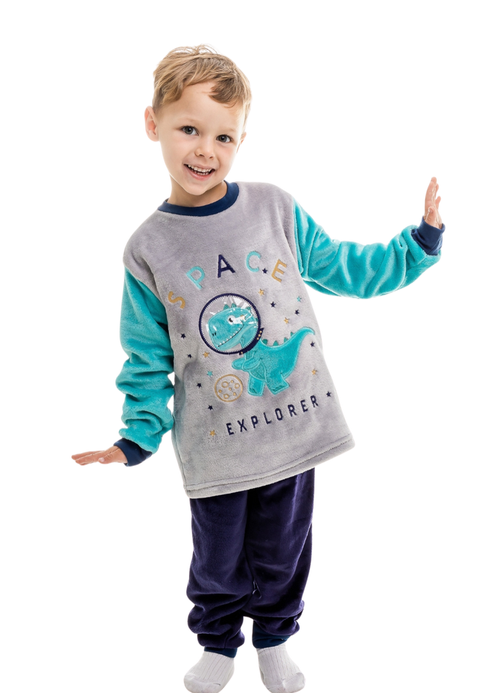 Pijama Infantil Masculino Menino Inverno Fleece Soft Longo