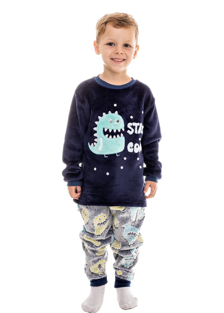 Pijama Infantil Masculino Menino Inverno Fleece Soft Longo